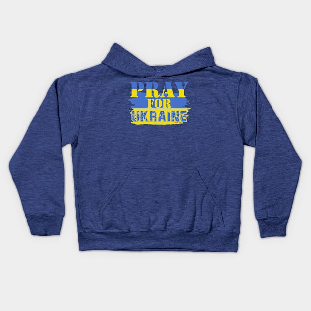 Pray For Ukraine Kids Hoodie by The Christian Left